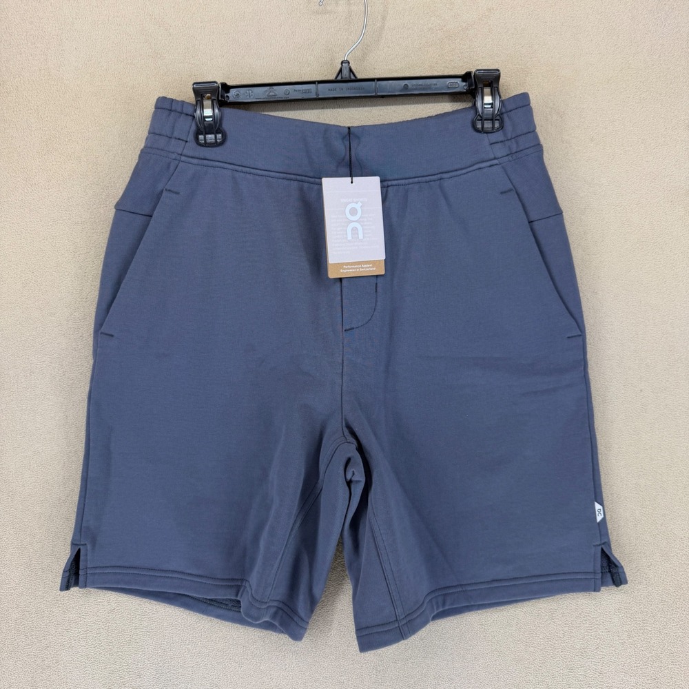 On Clouds Running Sweat Shorts Men's S Gray Performance Apparel Swiss Engineered
